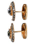 Dolce & Gabbana Brass Gold Black Crystal Luna Cufflink